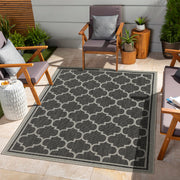 Sunshine GC_HAR2005 Anthracite 7 ft. 10 in. x 10 ft. 3 in. Indoor/Outdoor Area Rug