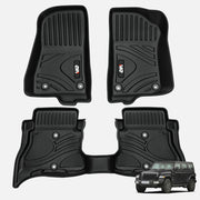 MKR Non-Slip Durable TPE ECO Car Floor Mat Compatible with Jeep Wrangler JL 4xe (Not for 2 Door and JL Unlimited Models) 2021-2024 3 PCS