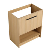 Modern Freestanding 30' Bathroom Vanity with Open Storage Compartment, Oak Finish, Plywood Construction(Excluding Sink)