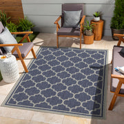 Sunshine GC_HAR2004 Blue 7 ft. 10 in. x 10 ft. 3 in. Indoor/Outdoor Area Rug