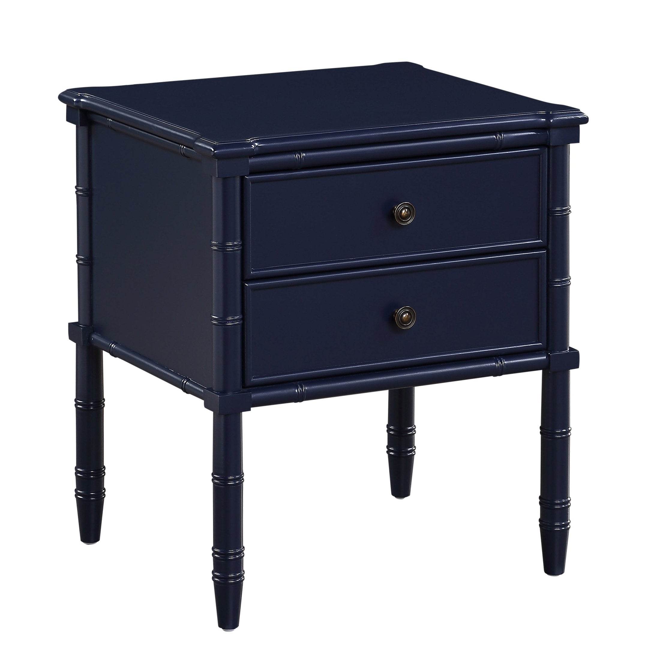 Emmett 2 Drawer Nightstand in Midnight Blue