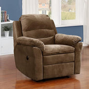 Modern Electric Recliner Chair with USB Port and Gentle Lumbar Massage, Ideal for Living Rooms, Home Theaters, or Bedrooms – Tawny Brown