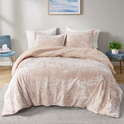 King/Cal King Crushed Velvet Sherpa Reversible Comforter Set