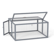 Folding Rabbit Hutch with Lockable Doors and Ground Stakes