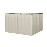 Outsunny 10' x 12' Gazebo Sidewall Set with 4 Panels, Hooks/C-Rings Included for Pergolas & Cabanas, Beige