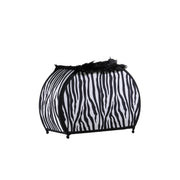 11.75' In Zebra Animal Print Purse W/ Black Faux Handle Table Lamp
