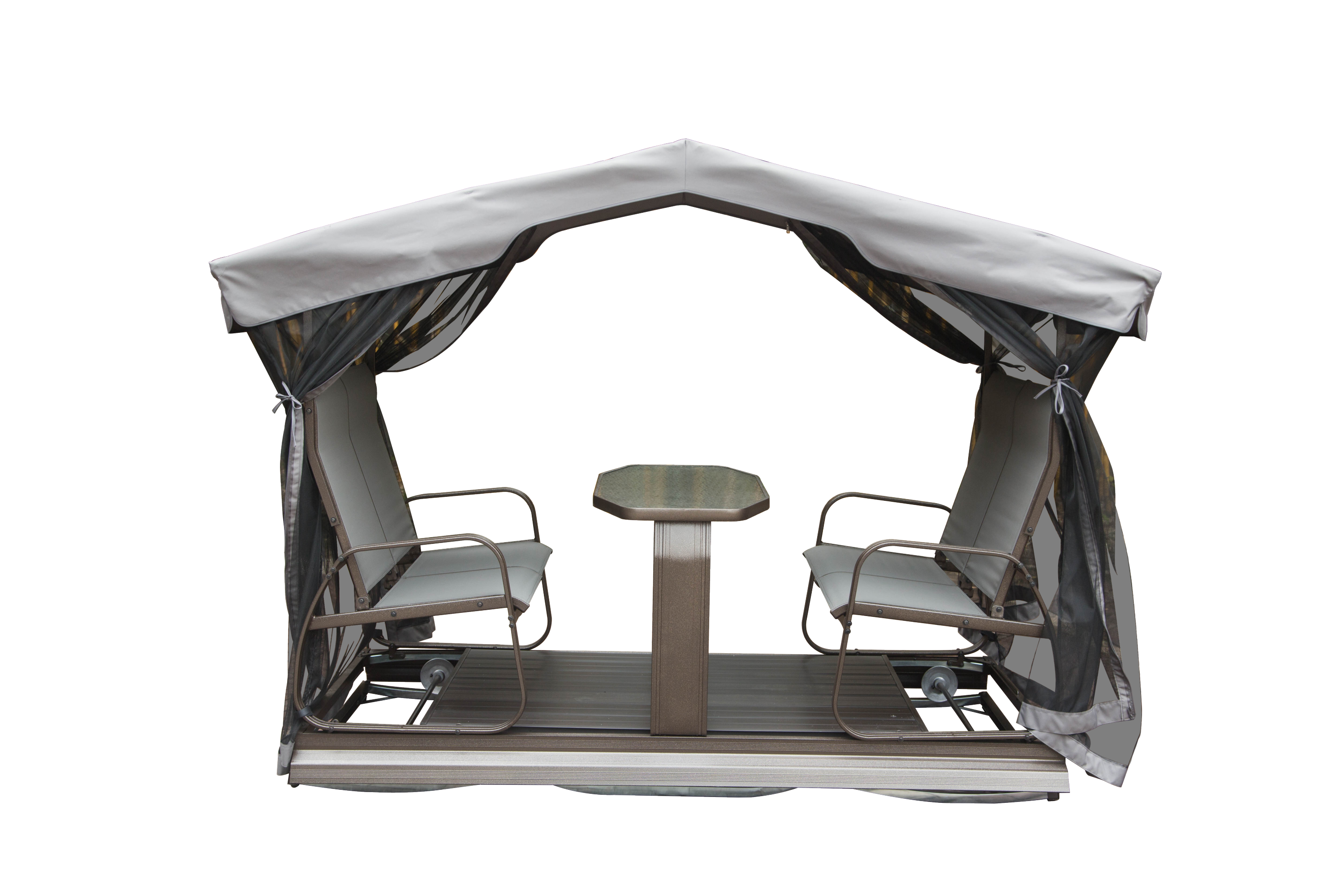4-Seat Outdoor Glider Benches with Canopy, Retro Metal Glider Chair with Aluminum Frame, Patio Swing Chair for Outside,Garden,Lawn
