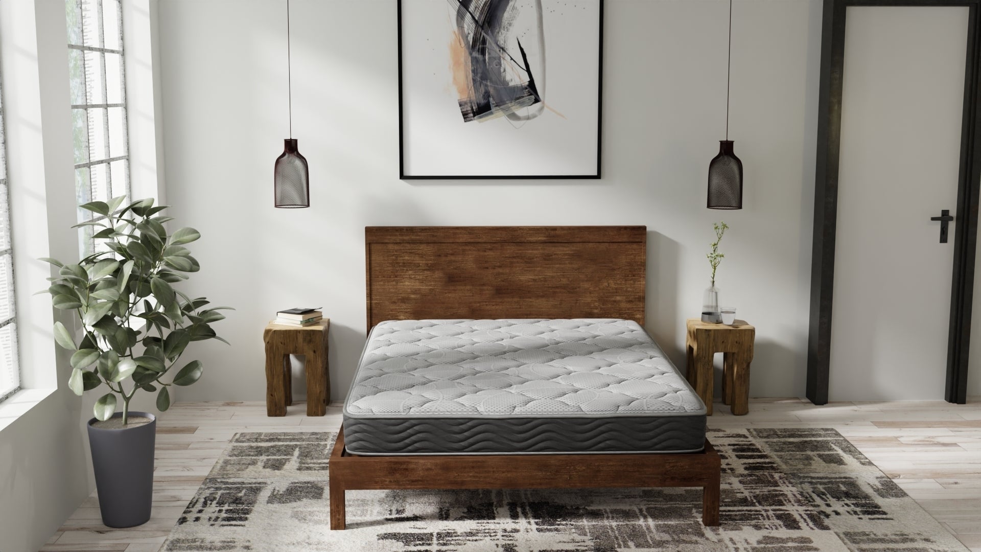 Hybrid 8 Inch Firm Full Mattress with Pocketed Coils