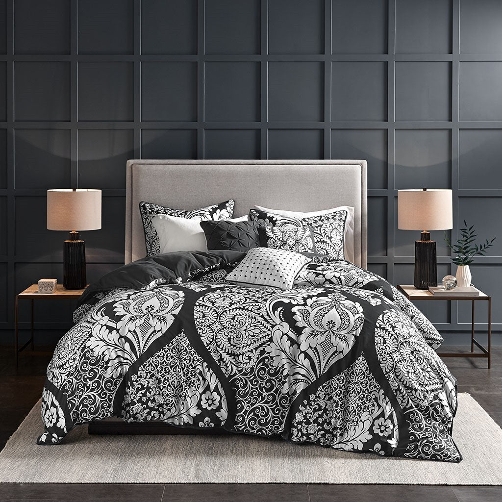 King/Cal King 6 Piece Printed Duvet Cover Set