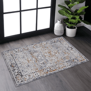 LOOM & LUXE Collection 2X3 Ivory/Grey/Traditional Non-Shedding Living Room Bedroom Dining Home Office Stylish and Stain Resistant Area Rug