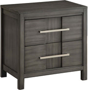 Beautiful 1pc Nightstand Transitional Style Gray Bedside Table Bedroom Furniture