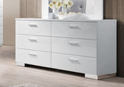 Lorimar White & Chrome Leg Finish Dresser