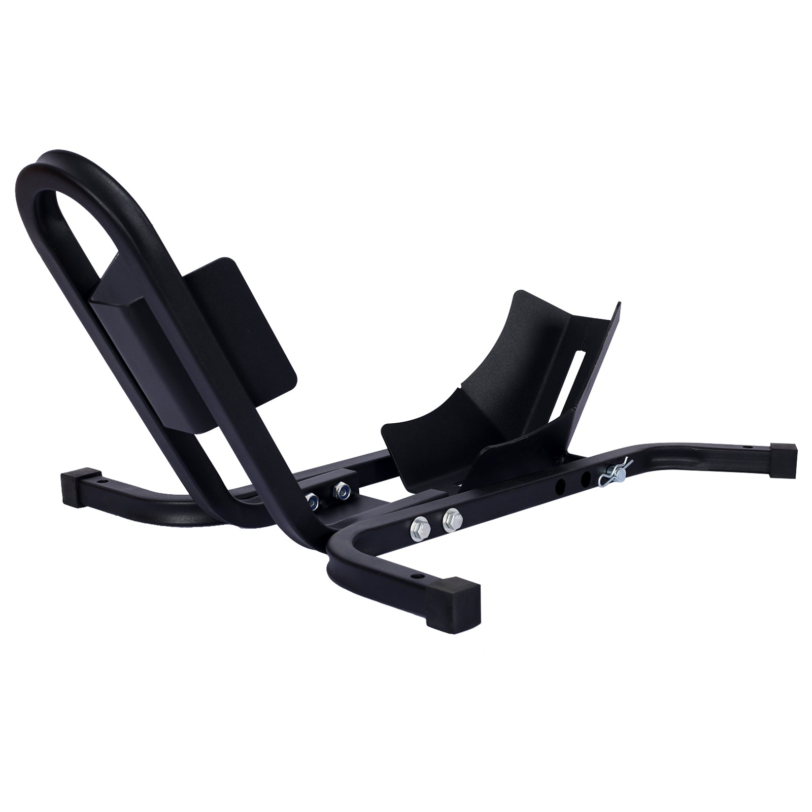 Heavy Duty Motorcycle Front Tire Chock for 17'-21' Wheels Black Steel Stand 1200 lbs Capacity