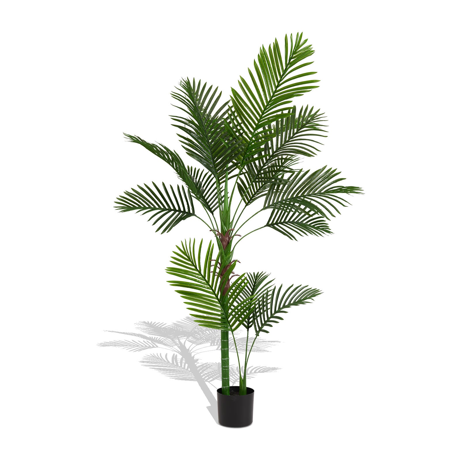 5.2FT Tall Artificial Areca Palm Tree – Realistic Lifelike Faux Indoor Potted Plant with 11 Green Leaves, Decorative Simulation for Home, Office, Living Room or Modern Spaces, 1pc/Set