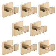 8 Pack Wall-Mounted Stainless Steel Bathroom Towel Hooks/Coat Hooks for Bathroom, Bedroom, Kitchen