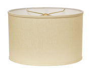 Slant Retro Oval Hardback Lampshade with Washer Fitter, Beige