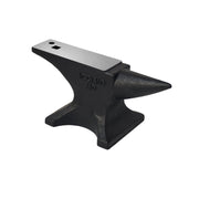 Single Horn Anvil 55Lbs Cast Steel Blacksmith Tool with Round & Square Hole for Bending & Shaping
