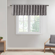 Faux Silk Embroidered Window Valance Grey 50x18'