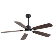 52 Inch Classics Ceiling Fan With Led Light 6 Speed Wind 5 Blades Remote Control DC Motor For Indoor