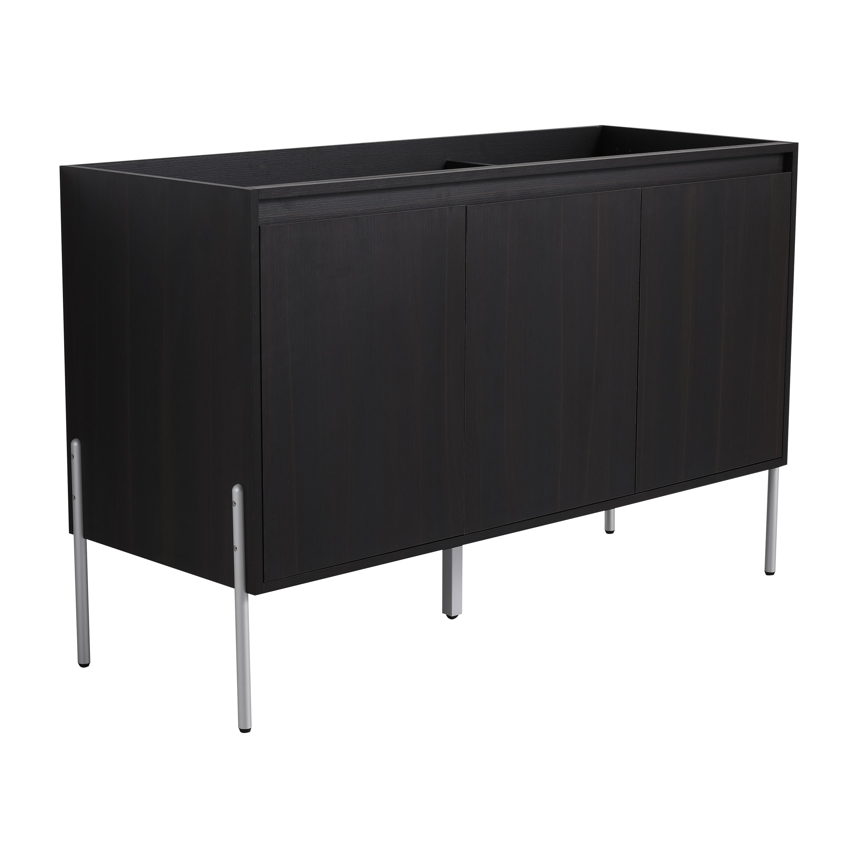 Modern Dark Oak 48-Inch Freestanding Bathroom Vanity with Storage Cabinet and Soft Close Doors, Plywood