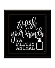 'Wash Your Hands' by Fearfully Made Creations, Ready to Hang Framed Print, Black Frame