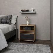 Baldwin City Nightstand, Bedroom, Light Oak/Black