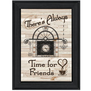 'Time for Friends' by Millwork Engineering, Ready to Hang Framed Print, Black Frame