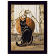 'Black Cat' By Bonnie Mohr, Ready to Hang Framed Print, Black Frame