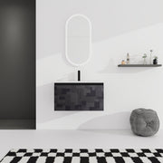 30'' Floating Wall-Mounted Bathroom Vanity With Ceramics Sink & Soft-Close Cabinet Door, KD-Package