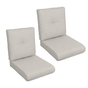 2 PCs Set High Back Patio Chair Cushions, Tufted Rocking Chair Cushions, Adirondack Cushions for Garden Porch Home Office Chair Use, 2 Pack - Beige