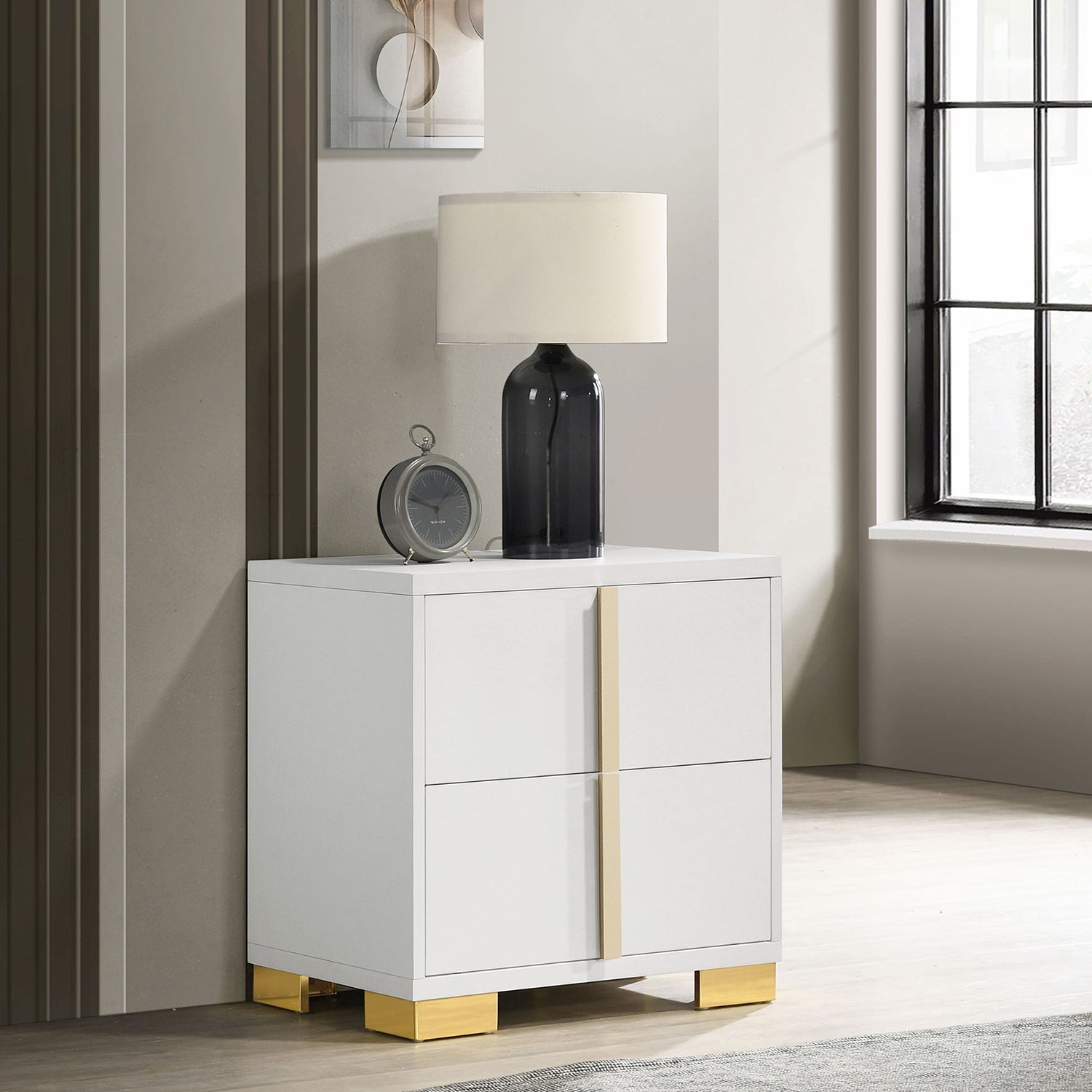 Jeremiah White 2-drawer Nightstand