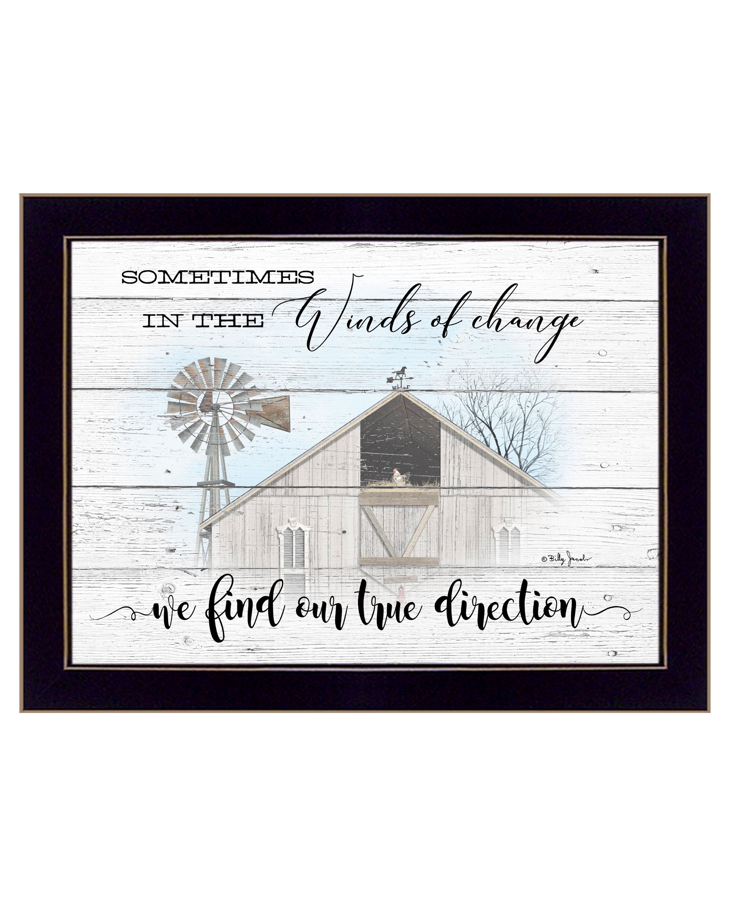 'Winds of Change' by Artisan Billy Jacobs, Ready to Hang Framed Print, Black Frame