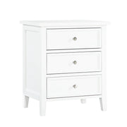 Luca 3-Drawer Nightstand in White
