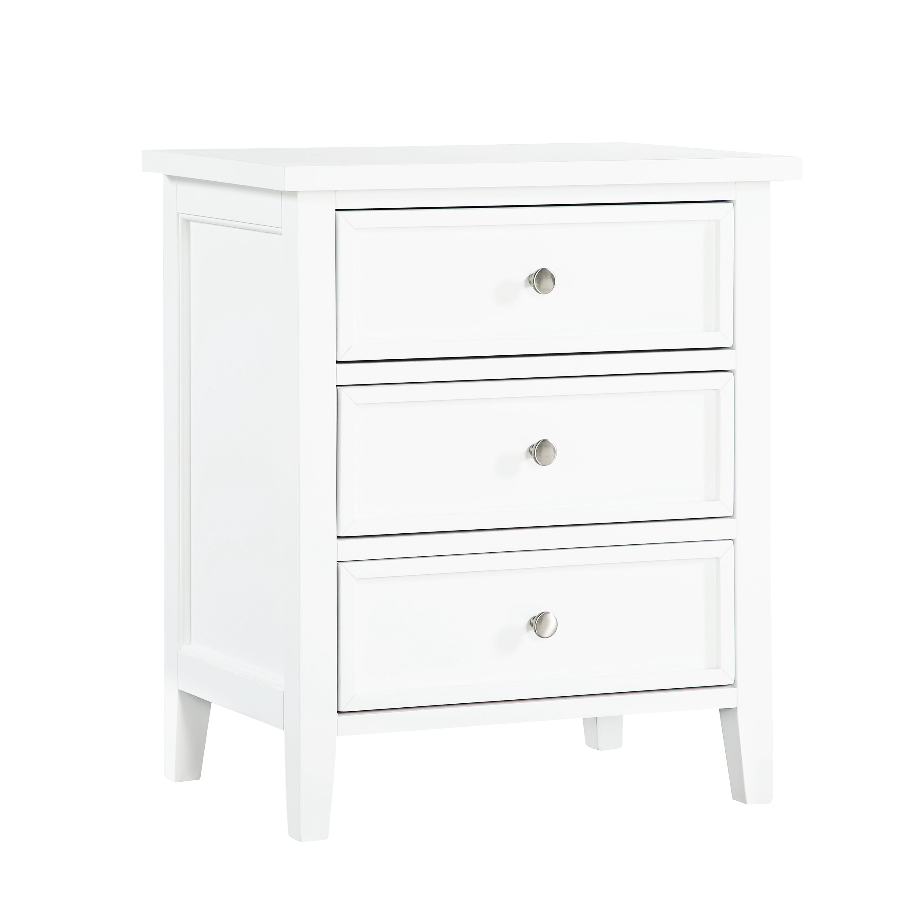 Luca 3-Drawer Nightstand in White