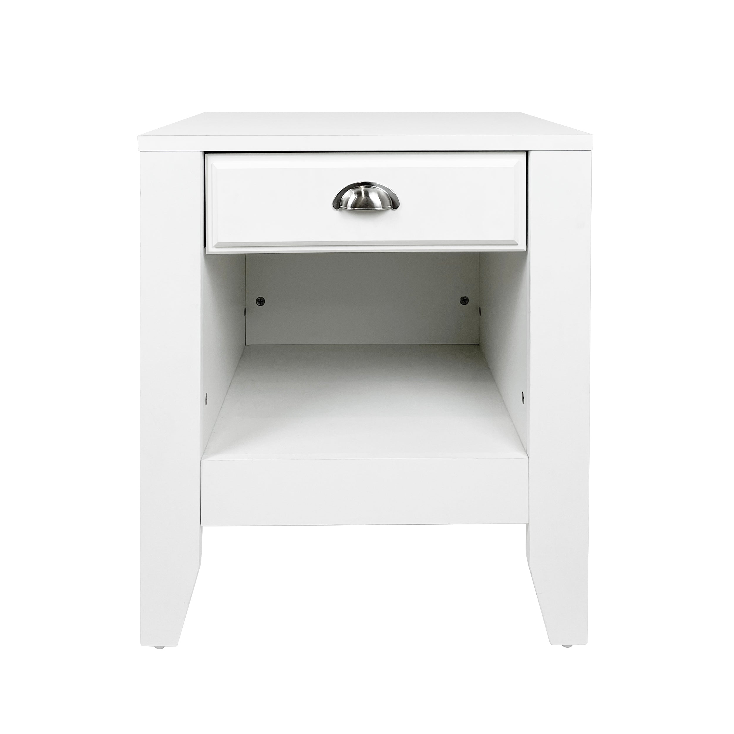 Cleary Contemporary Faux Wood Nightstand with Drawer