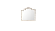 Sophia Modern Style Crystal Tufted Upholstery Mirror finished with Velvet Fabric made with Wood in Cream(INCLUDES MIRROR ONLY) same as B009136650 (CA inventory)