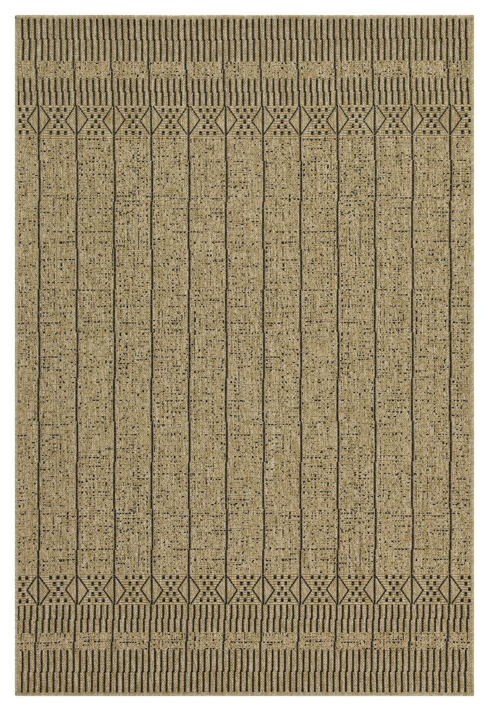 Earth GC_NTL1008 Jute/Black 7 ft. 10 in. x 10 ft. 3 in. Indoor/Outdoor Area Rug