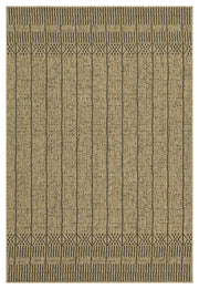 Earth GC_NTL1008 Jute/Black 5 ft. 3 in. x 7 ft. 3 in. Indoor/Outdoor Area Rug