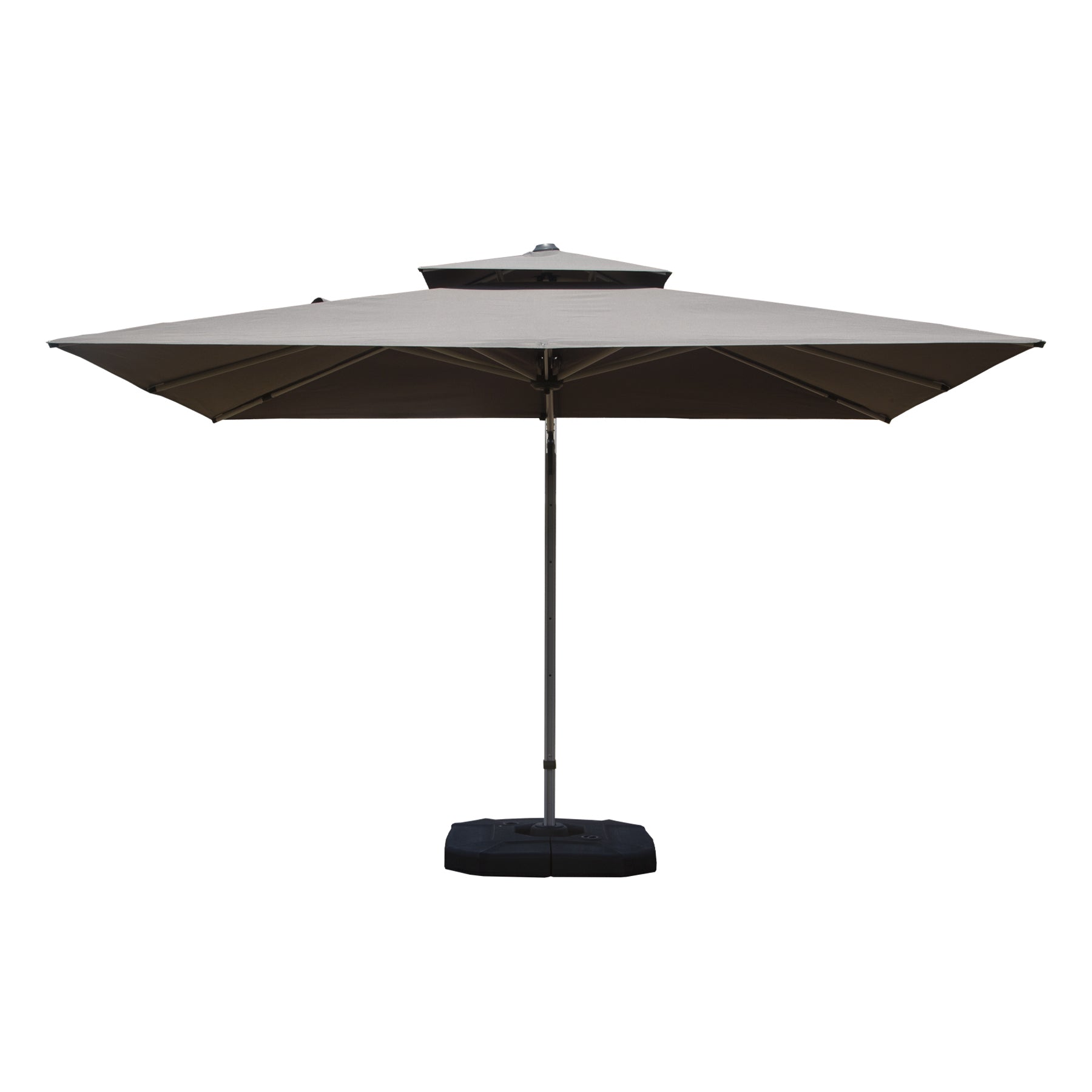 9'x 11' Rectangle Cantilever Umbrella with Center Pole, Gray (Base Not Included)