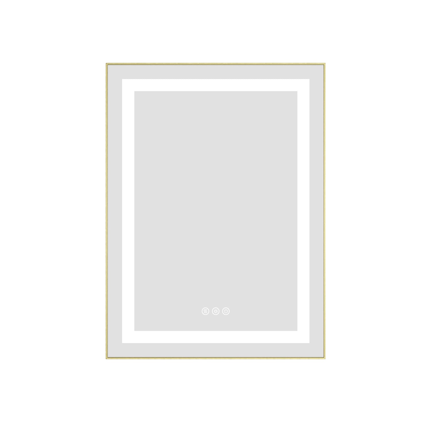 24' x 30' LED Bathroom Mirror with Front and Backlight, Wall Mounted Vanity Mirror with Aluminum Frame, Anti-Fog, Memory, 3 Colors, Stepless Dimmable