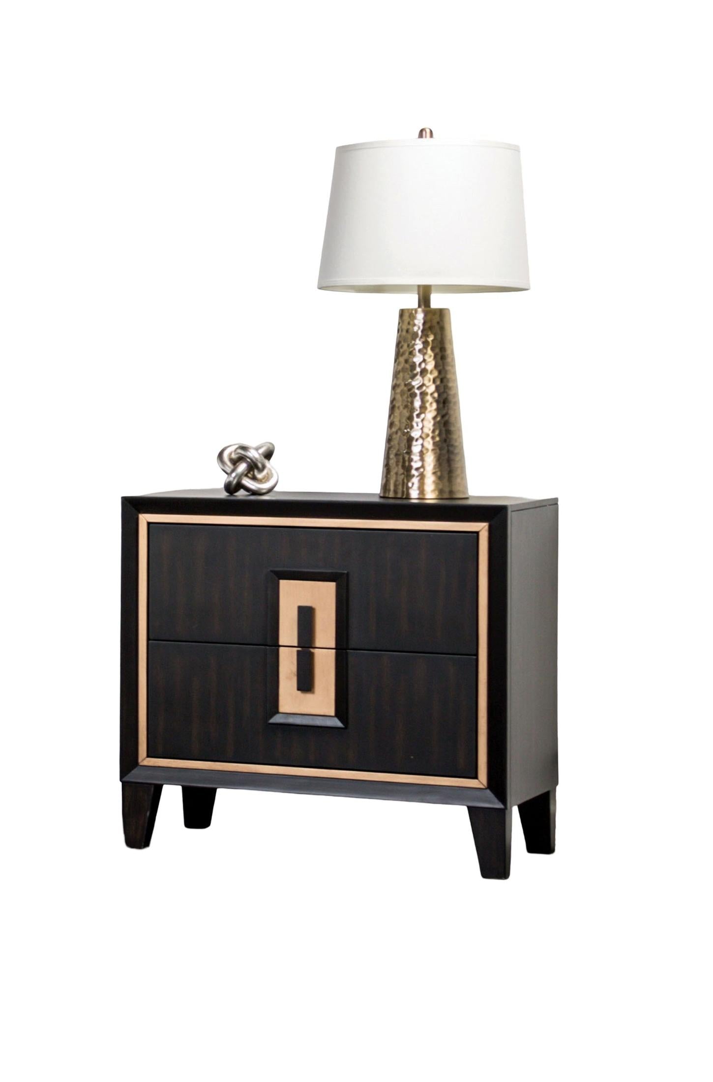 Contemporary Espresso 1pc Bedside Nightstand Wooden Finger Pull Drawer Bedroom Furniture