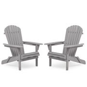 Classic Gray Cedar Wood Lounge Patio Chair Set of 2 for Garden and Outdoor Use