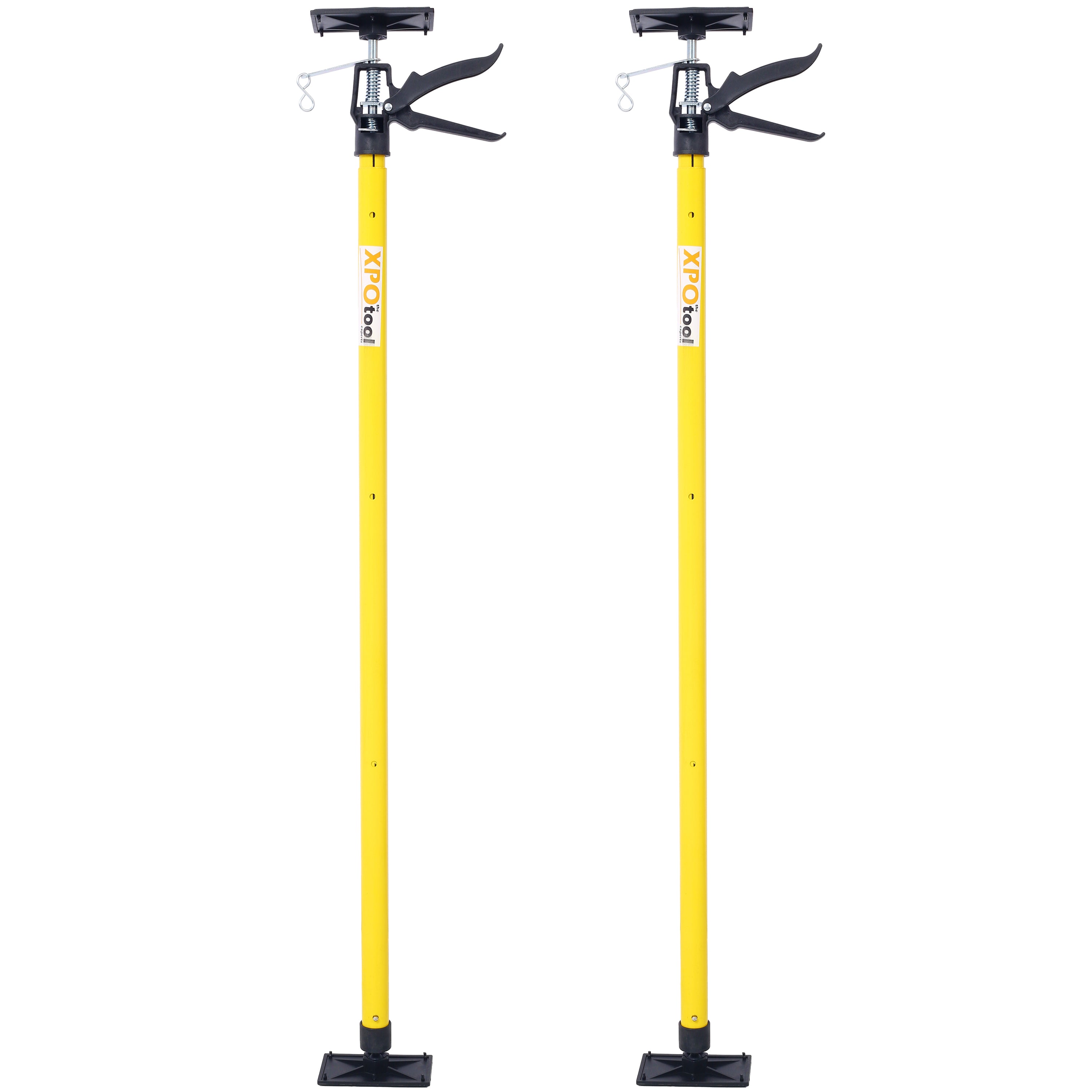 2Pack Adjustable Support Pole,Steel 3rd Hand Support System,Support Rod for Jacks Cargo Bars Drywalls,Cabinet Jacks for Installing Cabinets,Extends from 45 to 114 Inch