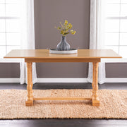 Edenderry Farmhouse Folding Trestle Console to Dining Table – Natural Oak