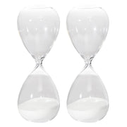 Set of 2, 8' Ferdinand 30-Minute Hourglass, White Sand