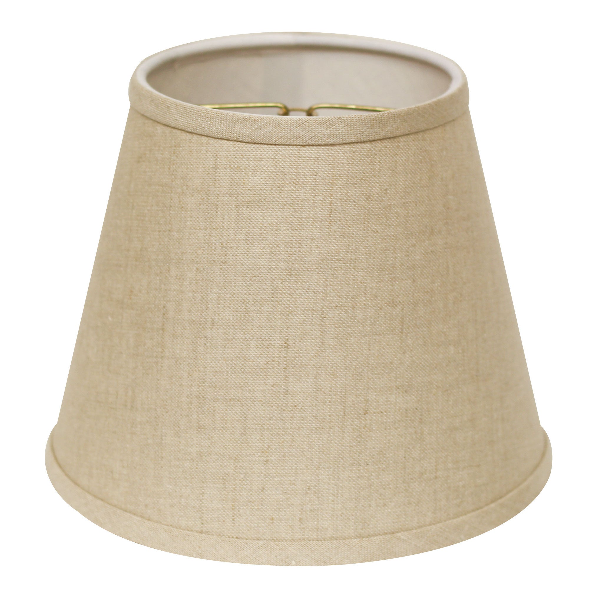 Slant Empire Hardback Lampshade with Bulb Clip, Heather