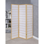 Porch & Den Natural 3-Panel Room Divider Folding Shoji Screen