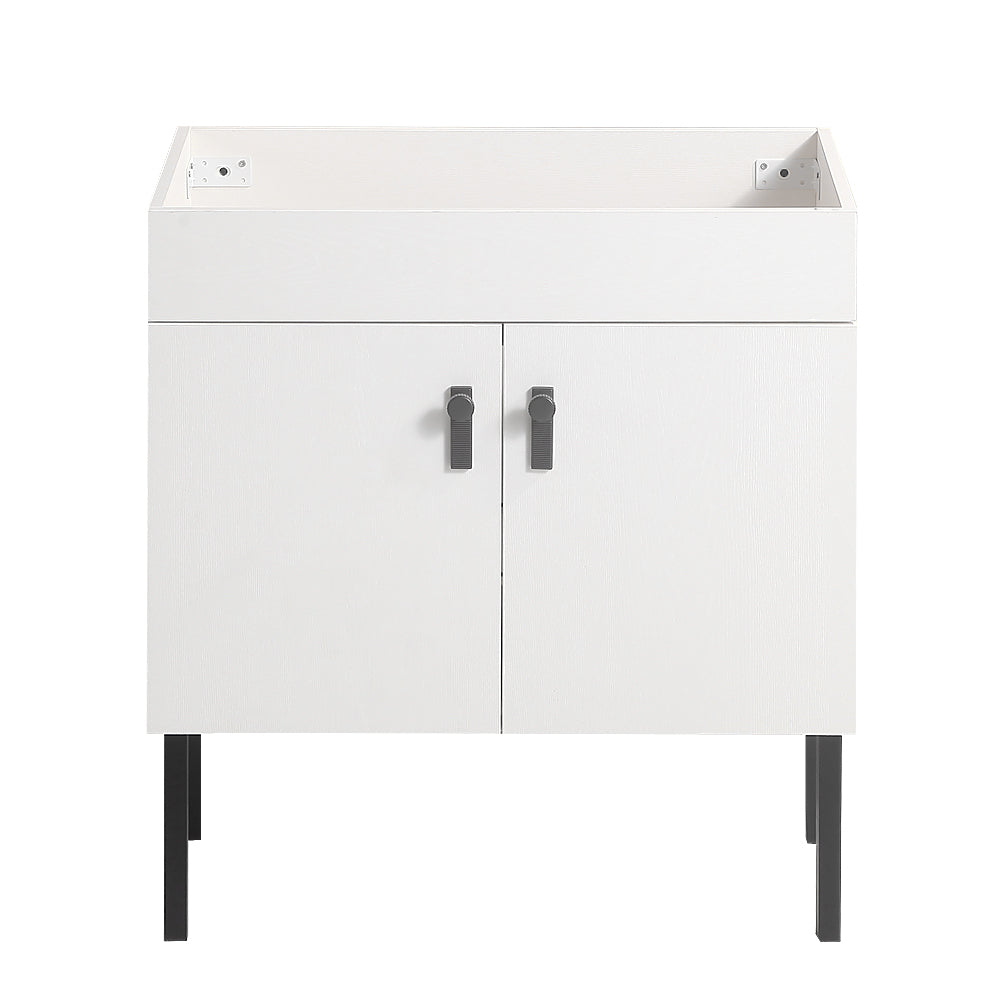24''Bathroom Vanity with metal kickstand  white(Without ceramic basin)