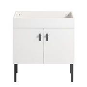 24''Bathroom Vanity with metal kickstand  white(Without ceramic basin)