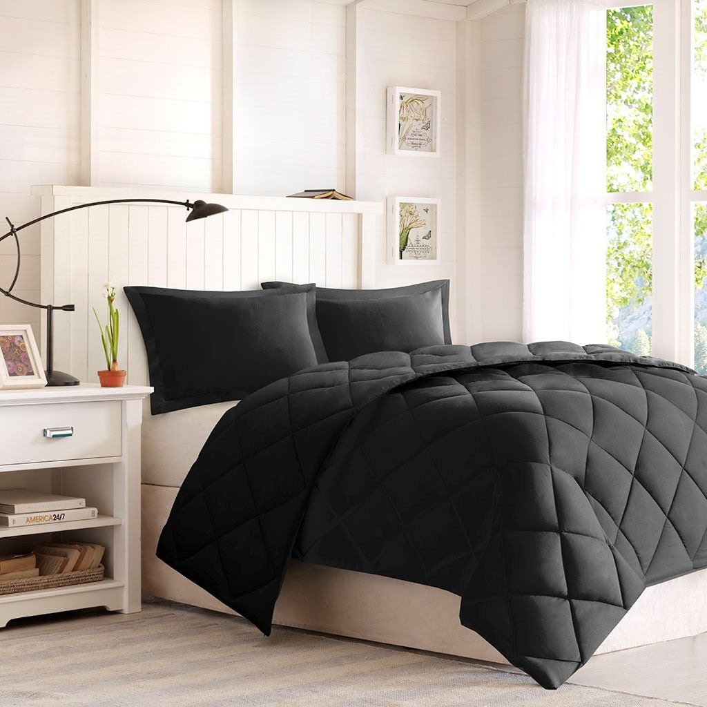 Twin/Twin XL 3M Scotchgard Diamond Quilting Reversible Down Alternative Comforter Set